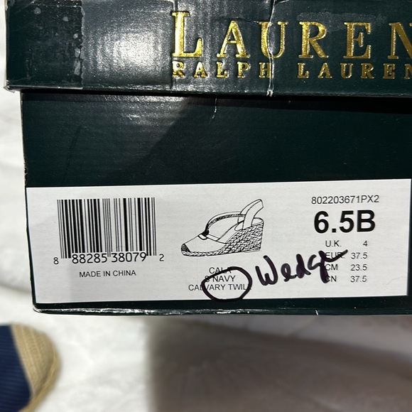 Brand New Ralph Lauren Cala wedge sandal. Size 6 1/2 in box - Picture 6 of 7